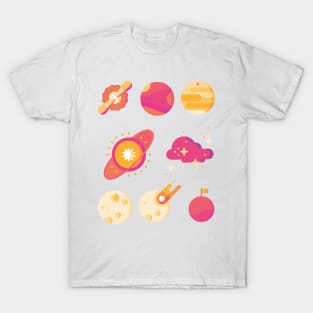 Planet icon sticker pack T-Shirt